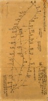 軍用地圖(彰化臺南至道路略圖)藏品圖，第1張